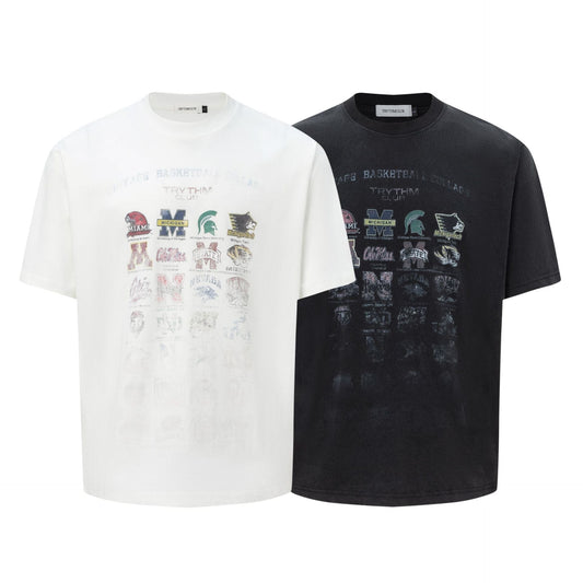 Unisex T-shirts Washed and old loose high-end T-shirts