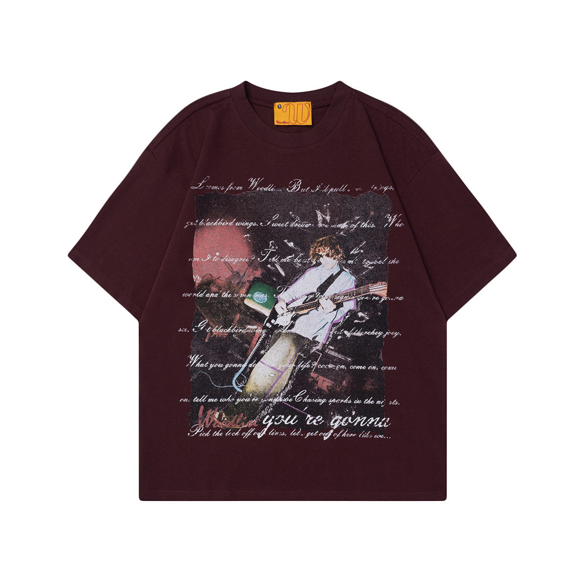 Unisex T-shirts Vintage Singer Pattern Design Loose Premium T-Shirt