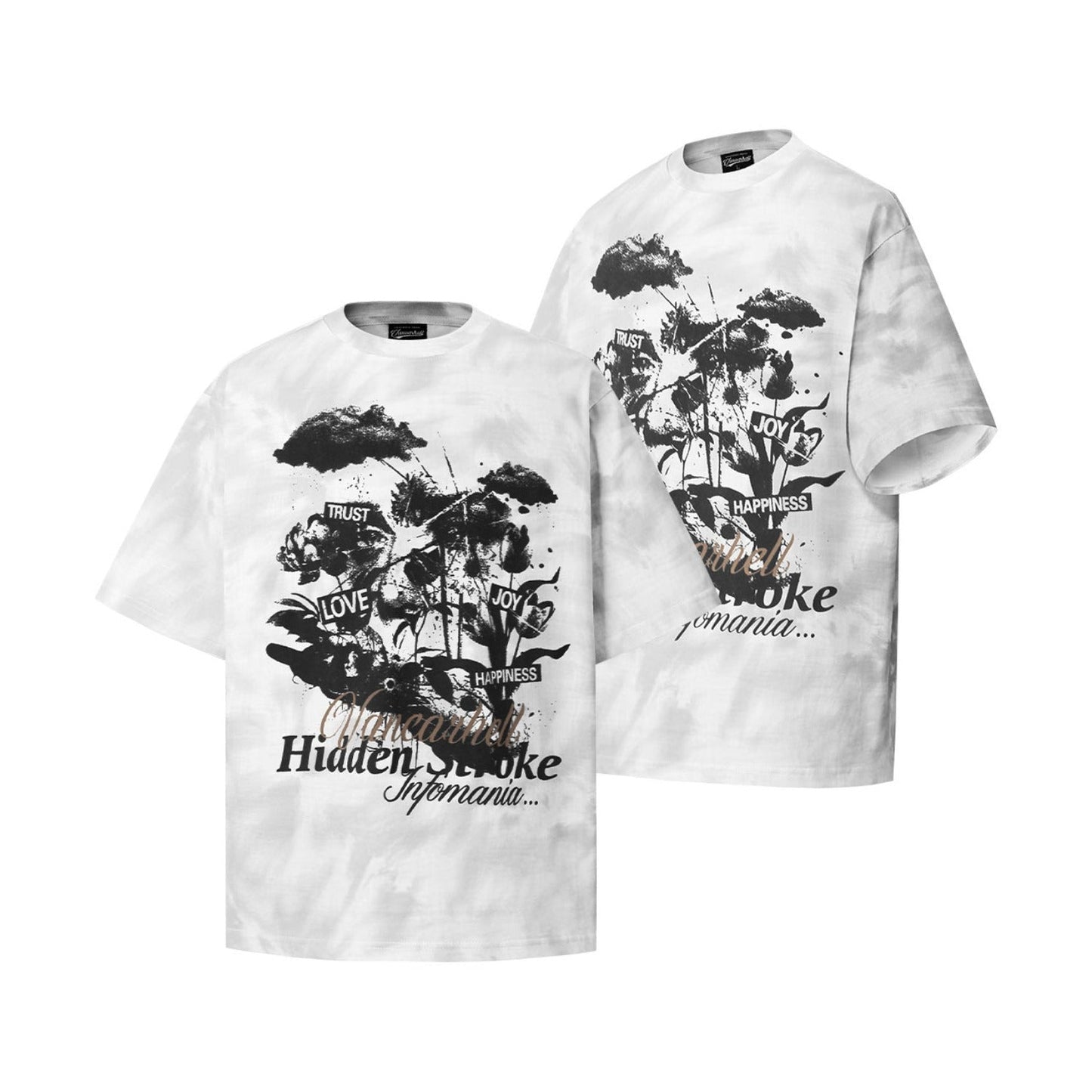 Unisex T-shirts Summer Pattern Men's Loose Tie-Dye Short Sleeve T-Shirt