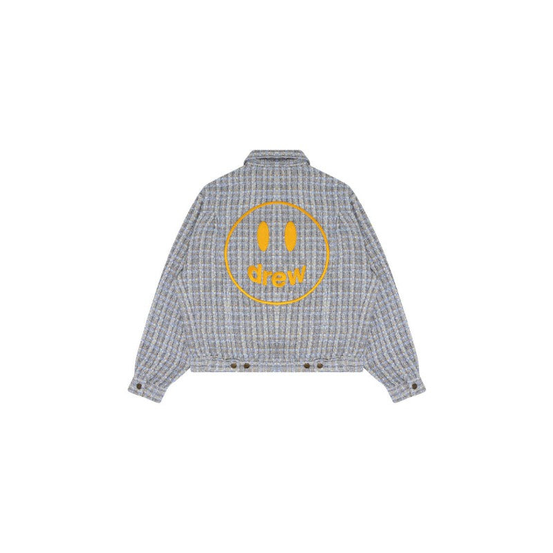 Drew house jacket fall and winter d@ew tweed lapel tweed styleflap pocket pantsjacketoutwear