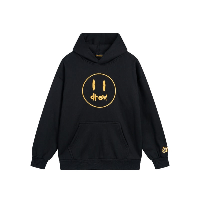 Drew house hoodie fall and winter d@ew embroiderletter pattern fleece-lined hooded sweatshirt