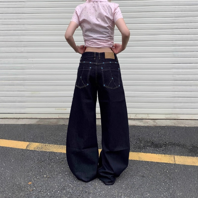 Women's Jeans Vintage Loose Women's Wide Leg Pants