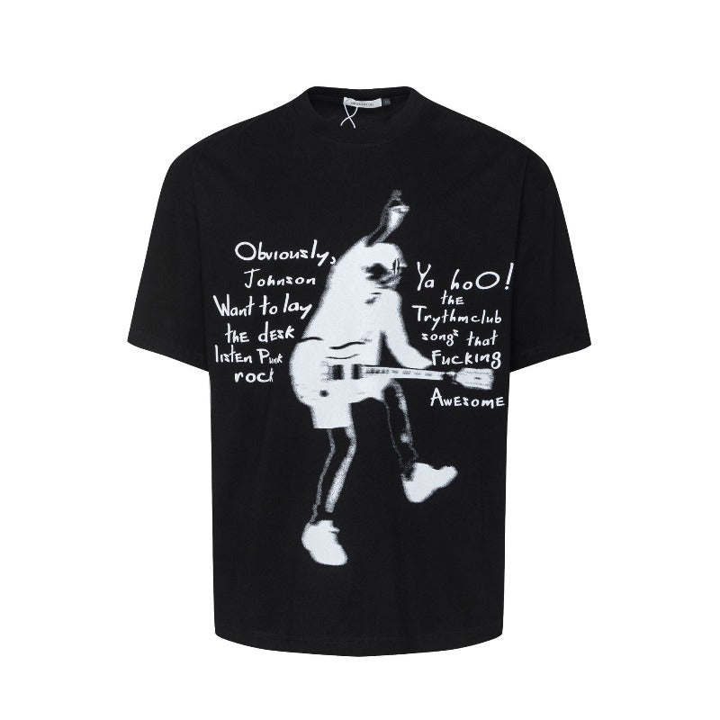 Men's t-shirt: american street style, unisex, premium quality, summer abstract creative graphic design, slim fit short sleeve tee