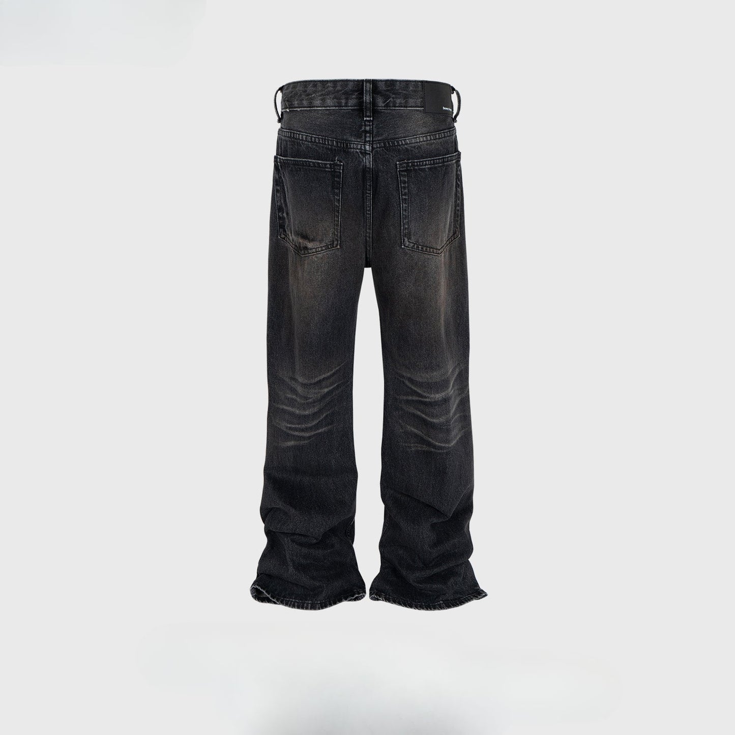 MIJKO Men's Vintage Pants MIJKO textured washed trousers men's and women's micro-pull jeans