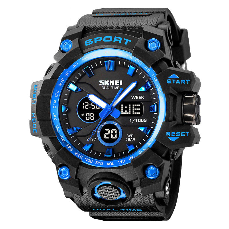 Analog-Digital Watch Waterproof Sports Student Watch