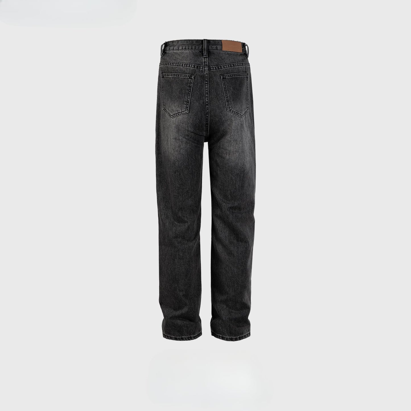 MIJKO Men Vintage Pants High Street Washed White Trousers Slim Straight Jeans