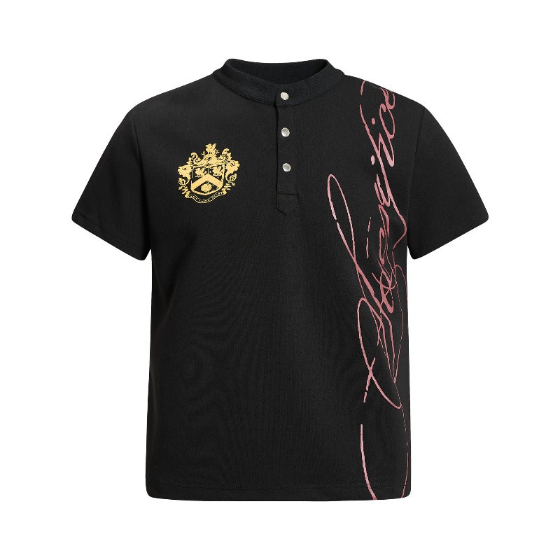 Men's t-shirt - american retro unisex air layer graphic button design high street slim fit short sleeve tee