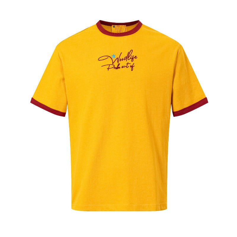 Men's t-shirt: wt american street style, unisex, premium summer letter embroidery design, slightly relaxed fit, short sleeve tee