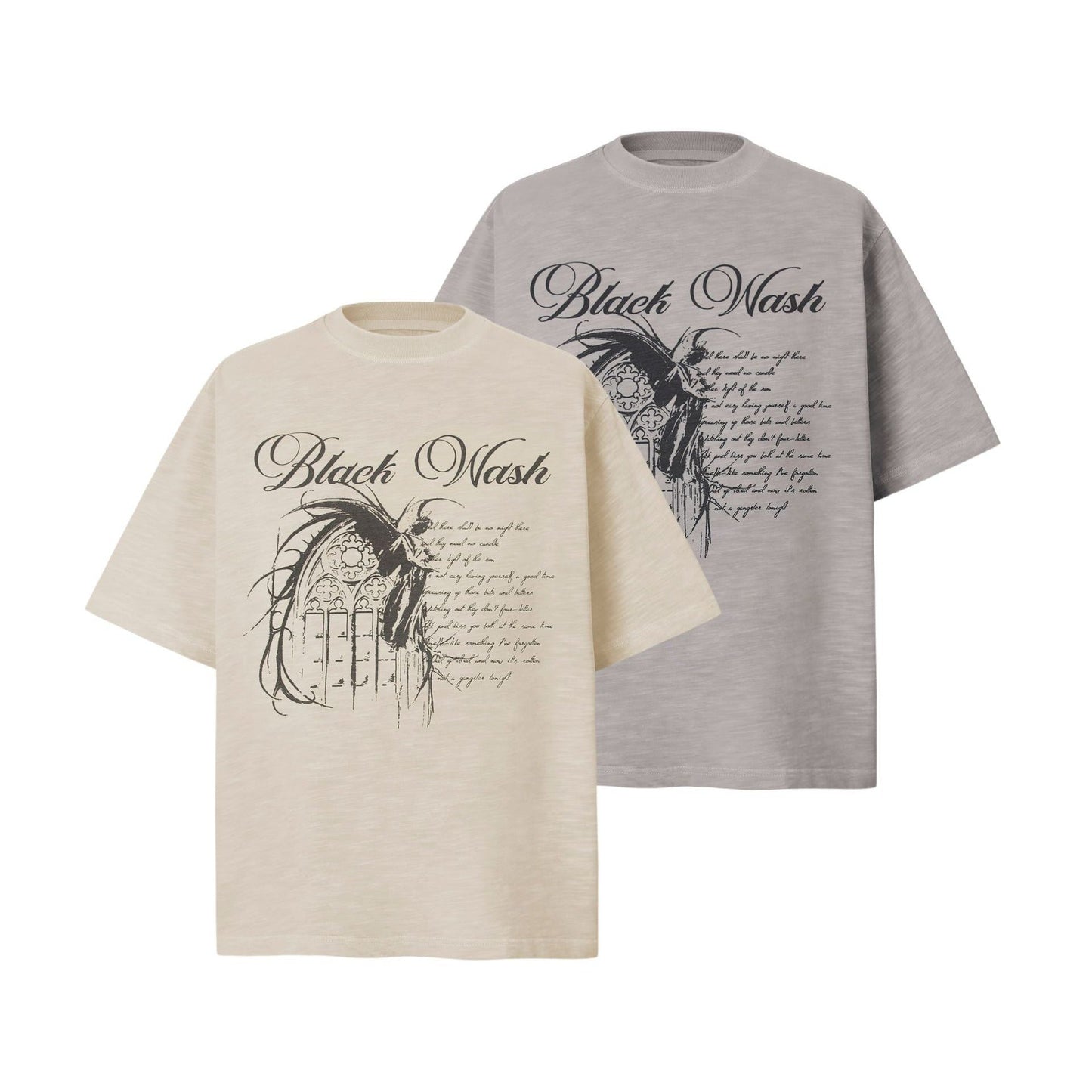 Unisex T-shirts Summer Letter Print Vintage Men's Short Sleeve T-Shirt