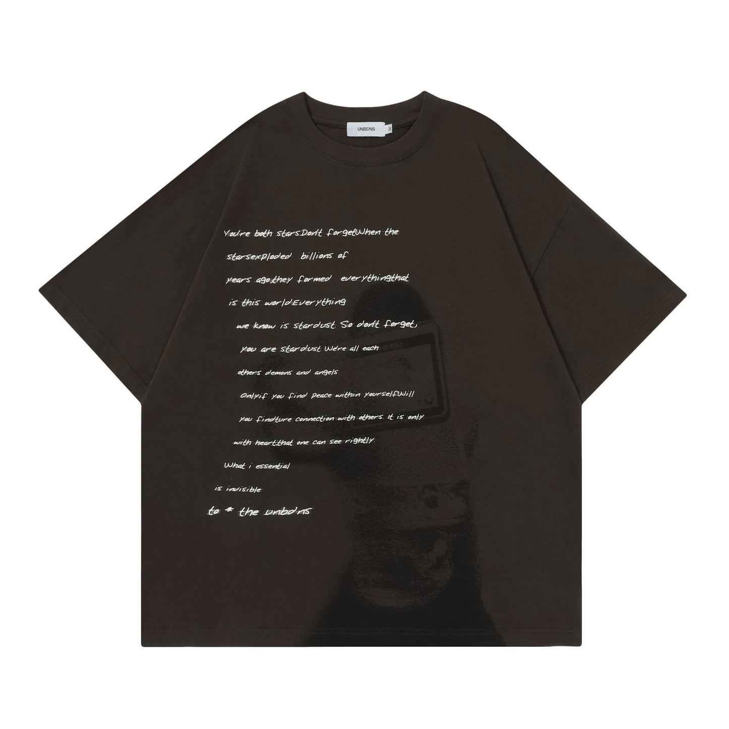 Unisex T-shirts Spring Shadow Alphabet Men's and Women's Loose Short Sleeve T-Shirts