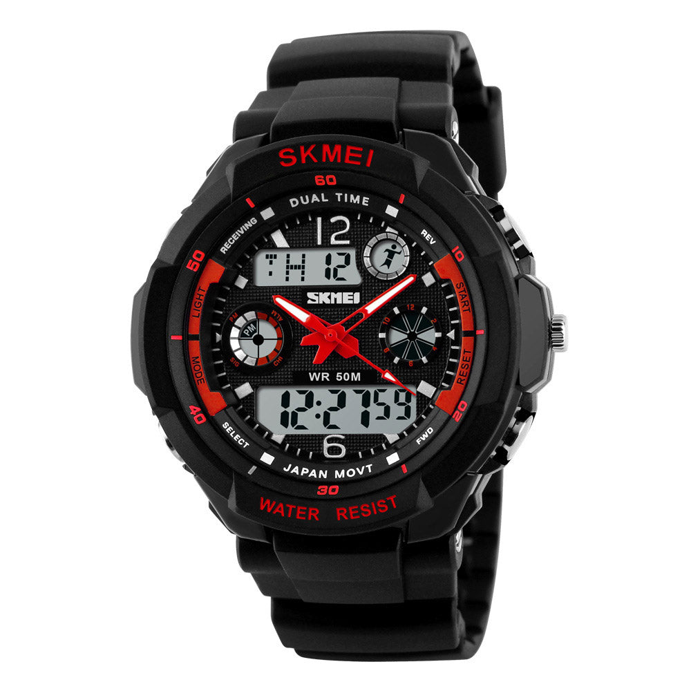 Analog-Digital Watch Mountaineering Outdoor Sports Waterproof Electronic Watch