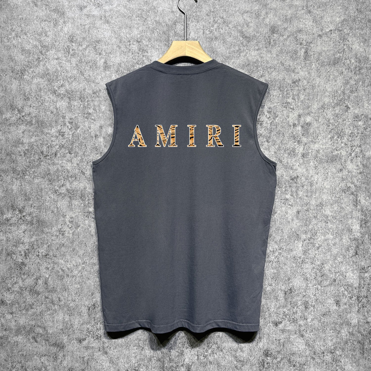 Amiri tank top tiger stripe spider print