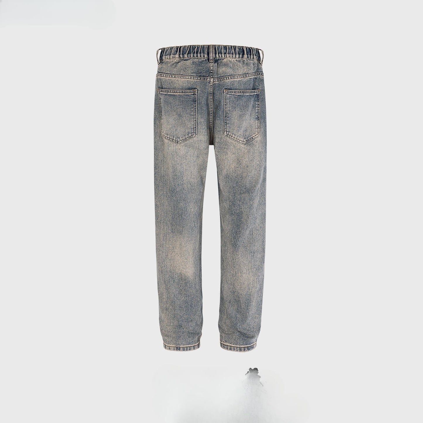 MIJKO Men's Vintage Pants MIJKO Men's Women's Wash Water Old Slim Straight Jeans