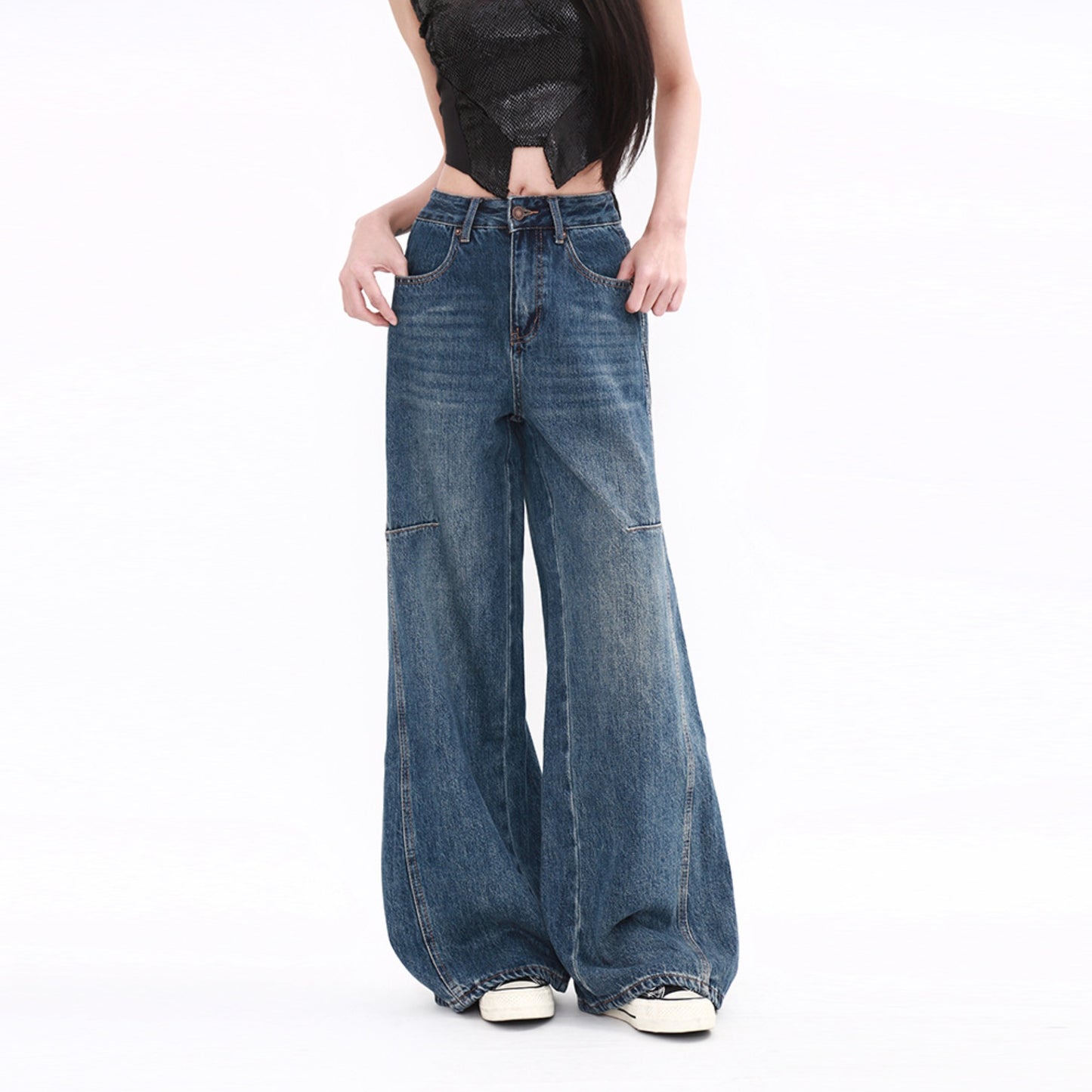 Women's Jeans Vintage Wide Leg Jeans, Summer Loose Pants
