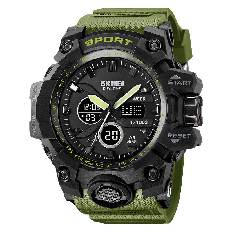 Analog-Digital Watch Waterproof Sports Student Watch