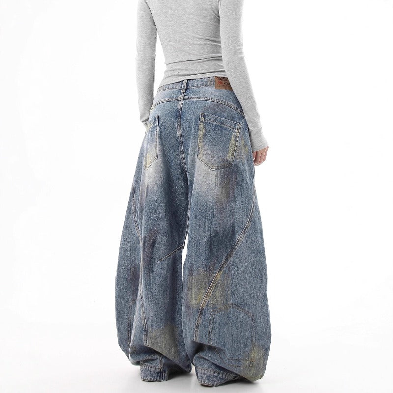 Women jeans retro women design sense loose