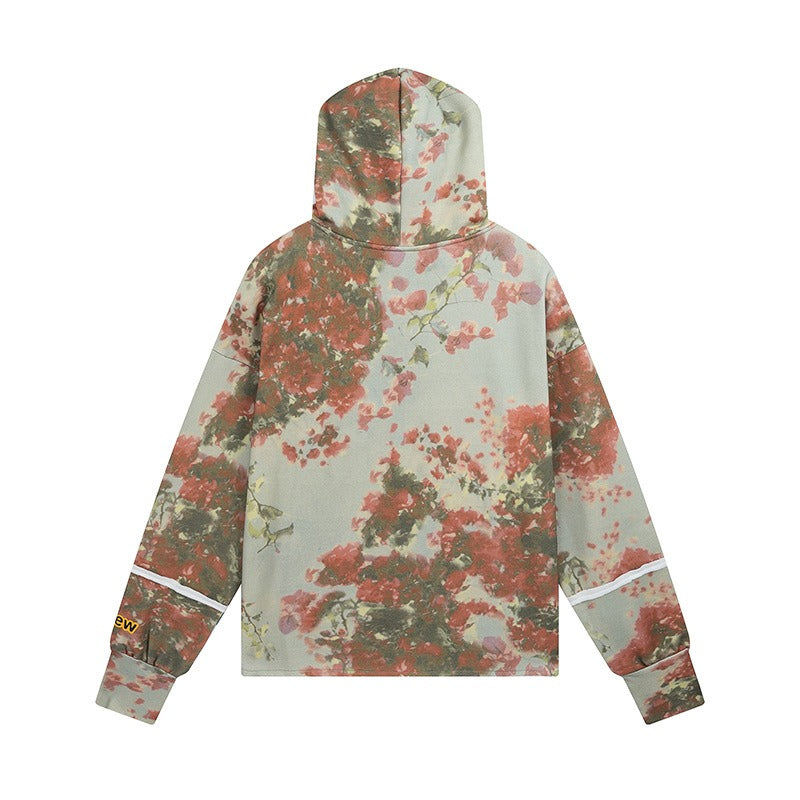Drew house hoodie early spring d@ew leaf florals smiley pullover hooded sweatshirt