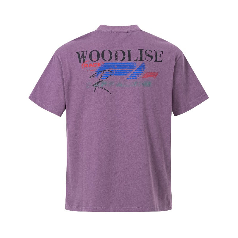 Men's t-shirt wt american street style unisex premium summer logo graphic design jersey slightly loose fit short sleeve t-shirt