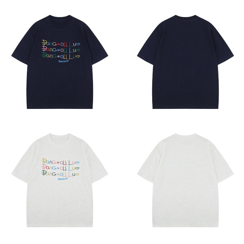 Men's t-shirt - american street style, summer unisex, premium color dot fabric, wholesale design, men's loose fit short sleeve tee