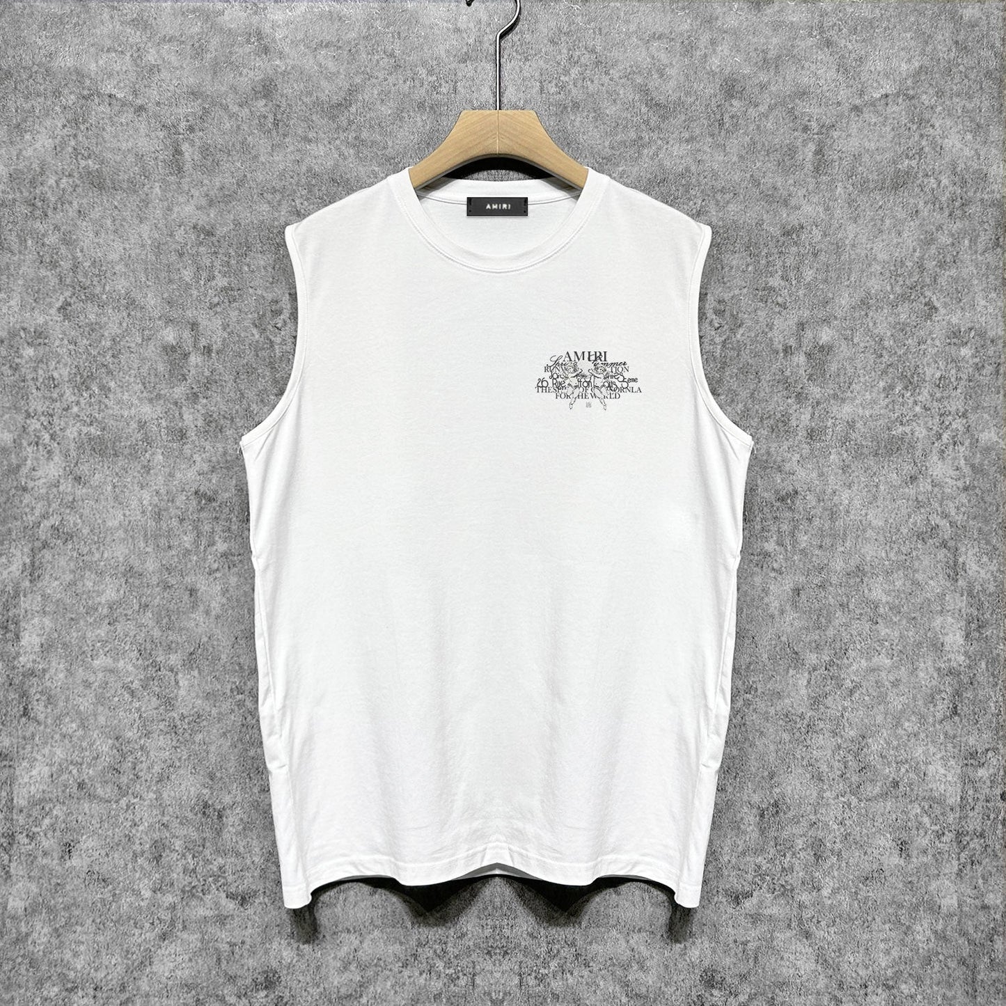 Amiri tank top letter angel ball print