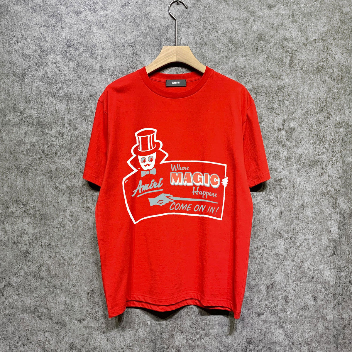 Amiri t shirts top hat magician printing short sleeve