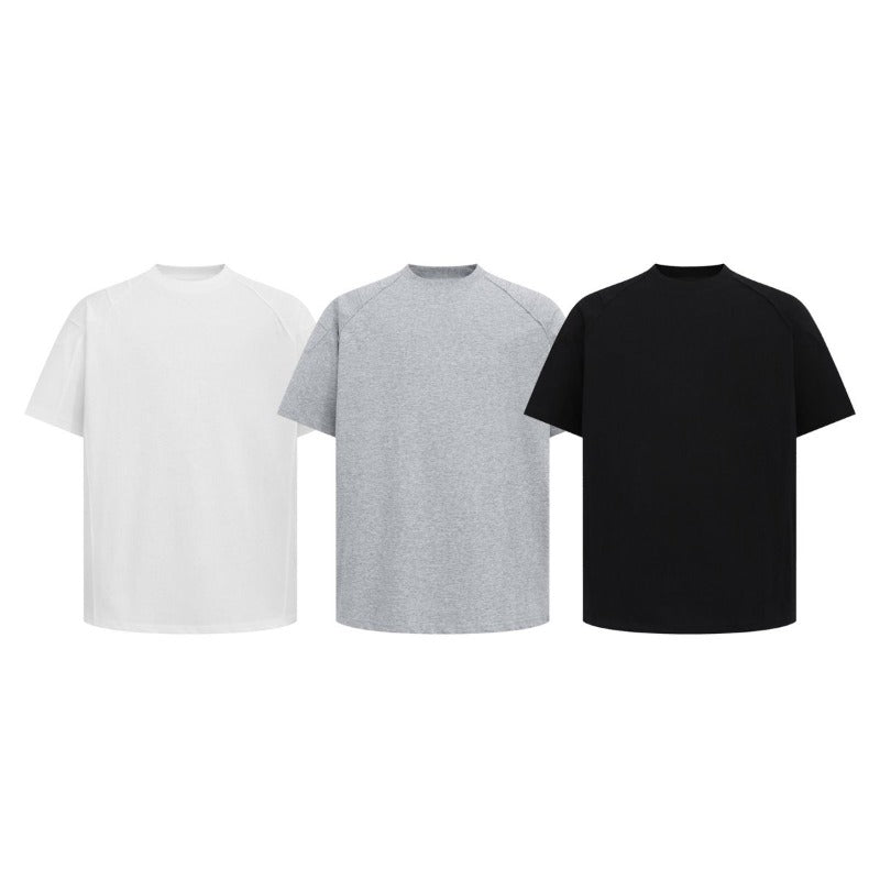 Men's t-shirt: american streetwear summer unisex premium structured solid color design loose fit short sleeve tee