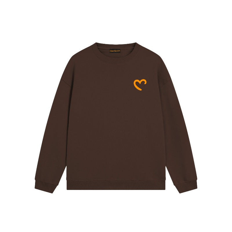 Drew house hoodie fall and winter d@ew incomplete heart pattern round neck pullover sweatshirt