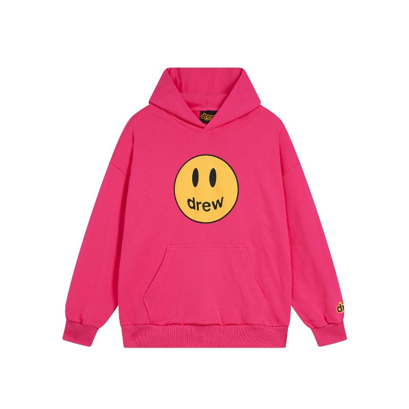 Drew house hoodie fall and winter d@ew classic smiley letter printing terry hooded sweatshirt