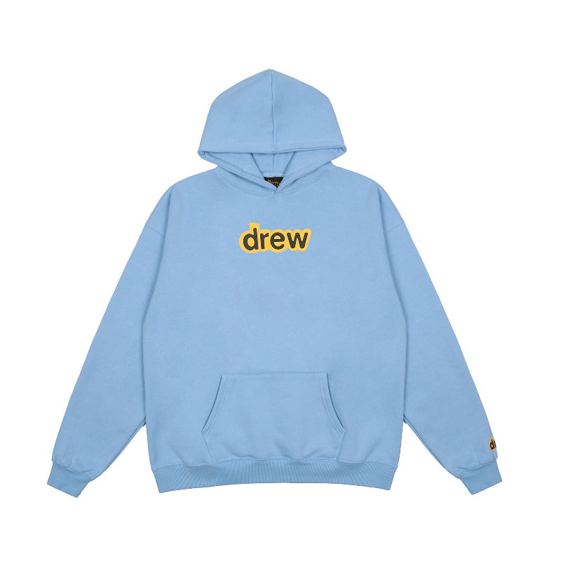 Drew house jacket fall and winter d@ew classic letterprintingfleece-lined hooded sweatshirt