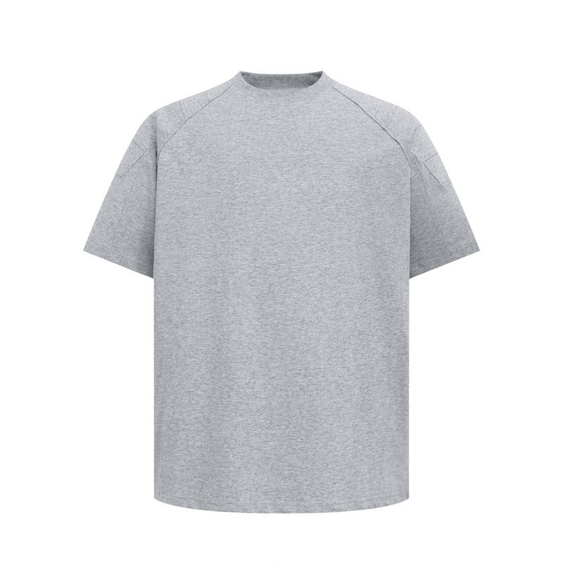 Men's t-shirt: american streetwear summer unisex premium structured solid color design loose fit short sleeve tee