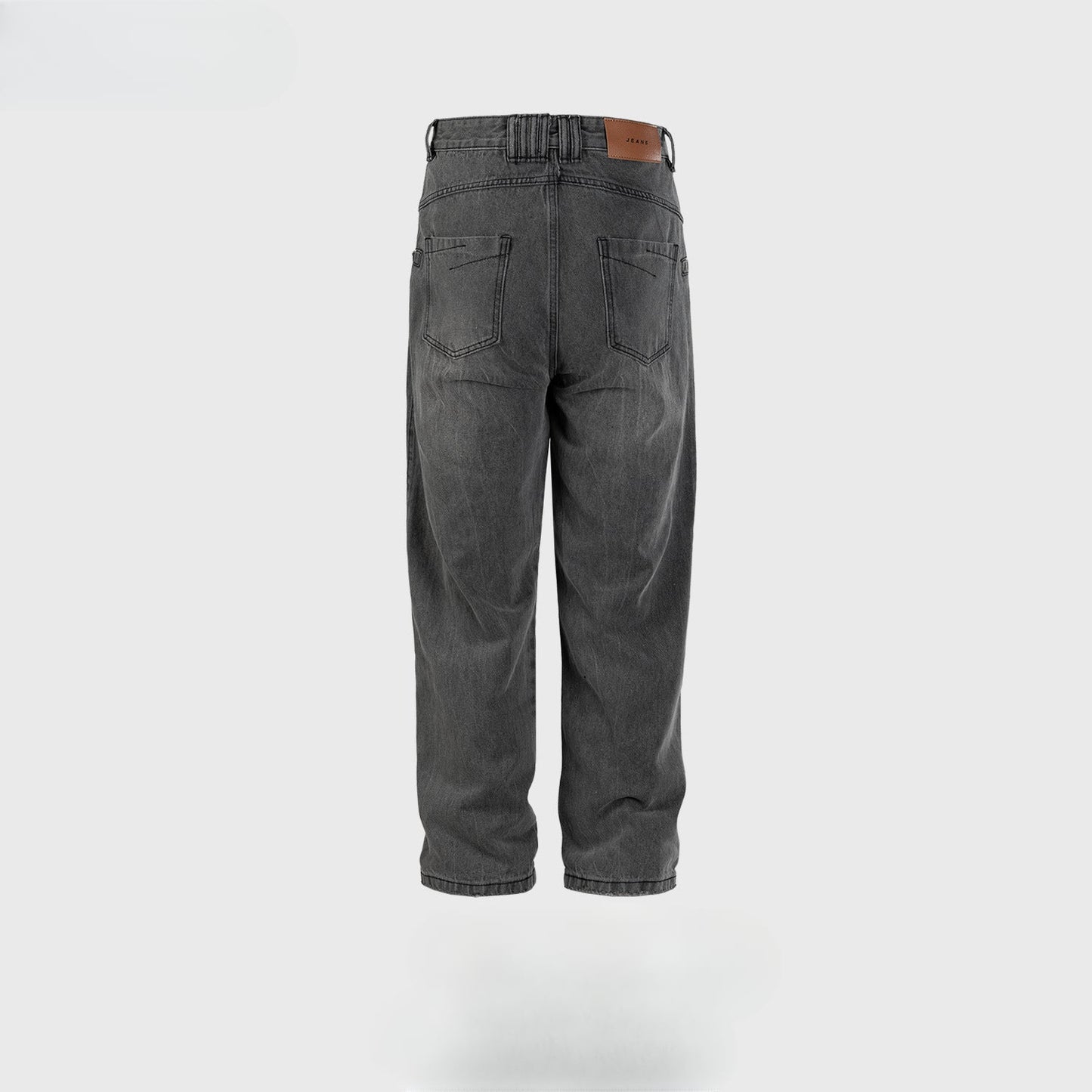 MIJKO Men Vintage Pants MIJKO Washed Old Trousers Straight Tide Street Tide Jeans