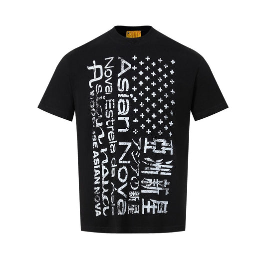 Men t shirt wt american street neutralclassy sense summer text spoof design cool men's fitted short-sleeved t-shirt