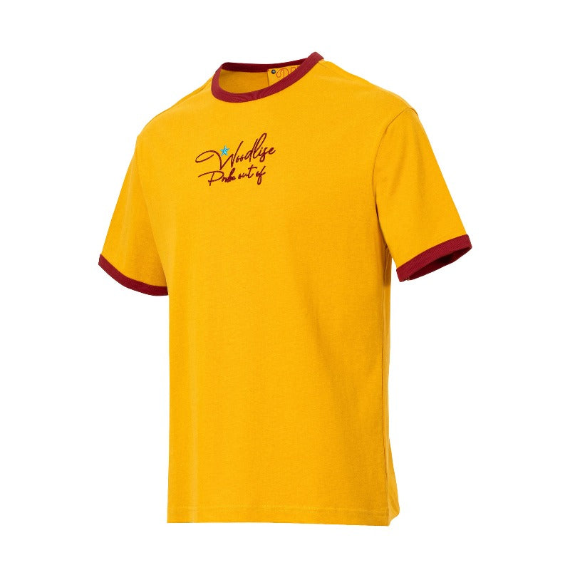 Men's t-shirt: wt american street style, unisex, premium summer letter embroidery design, slightly relaxed fit, short sleeve tee