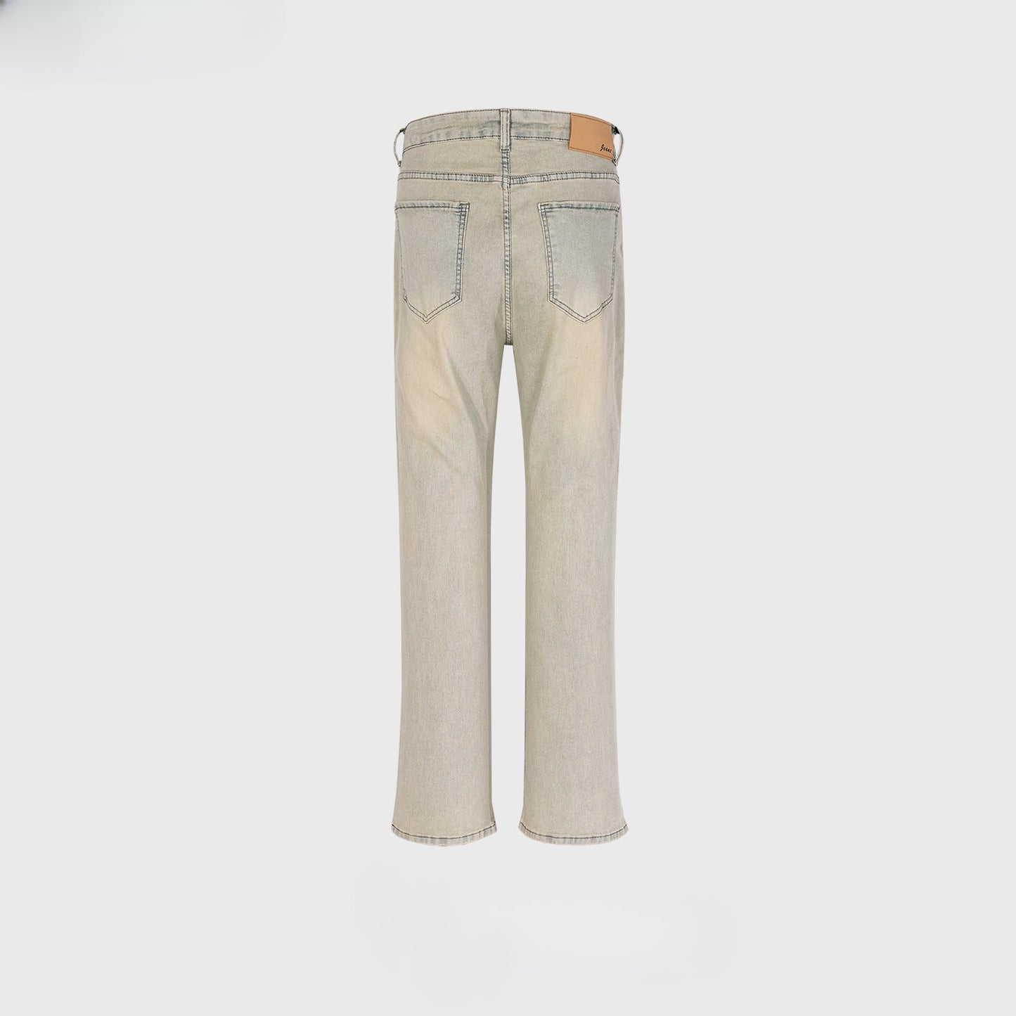 MIJKO Men's Vintage Pants MIJKO Men's Women's Trousers Washed Old Jeans