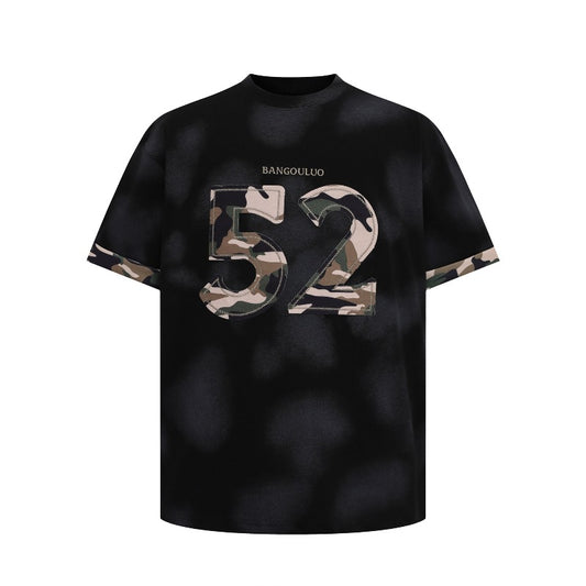 Men's t-shirt: american streetwear style, summer minimalist, premium patch embroidery design, men's relaxed fit short sleeve tee