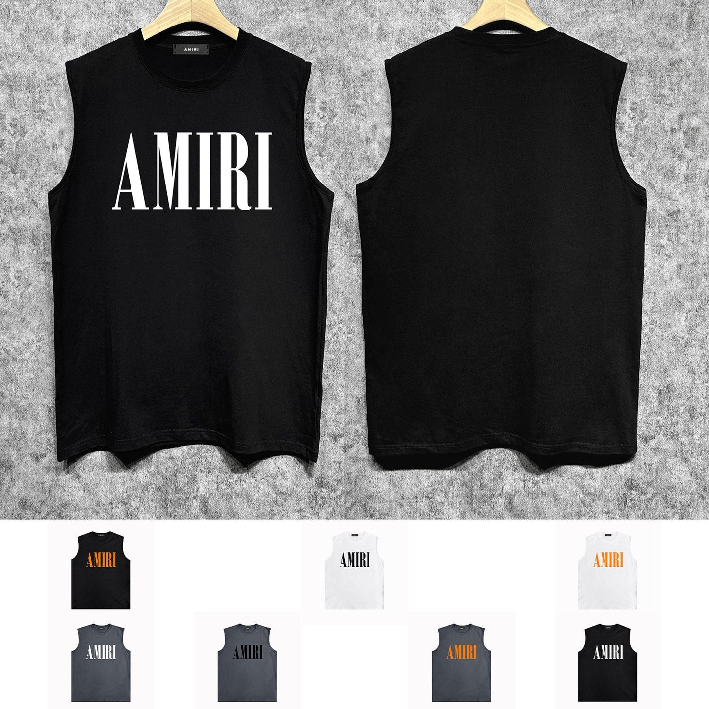 Amiri tank top big classic letterprinting