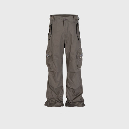 MIJKO Mens Vintage Pants Multi-pocket Casual Pants