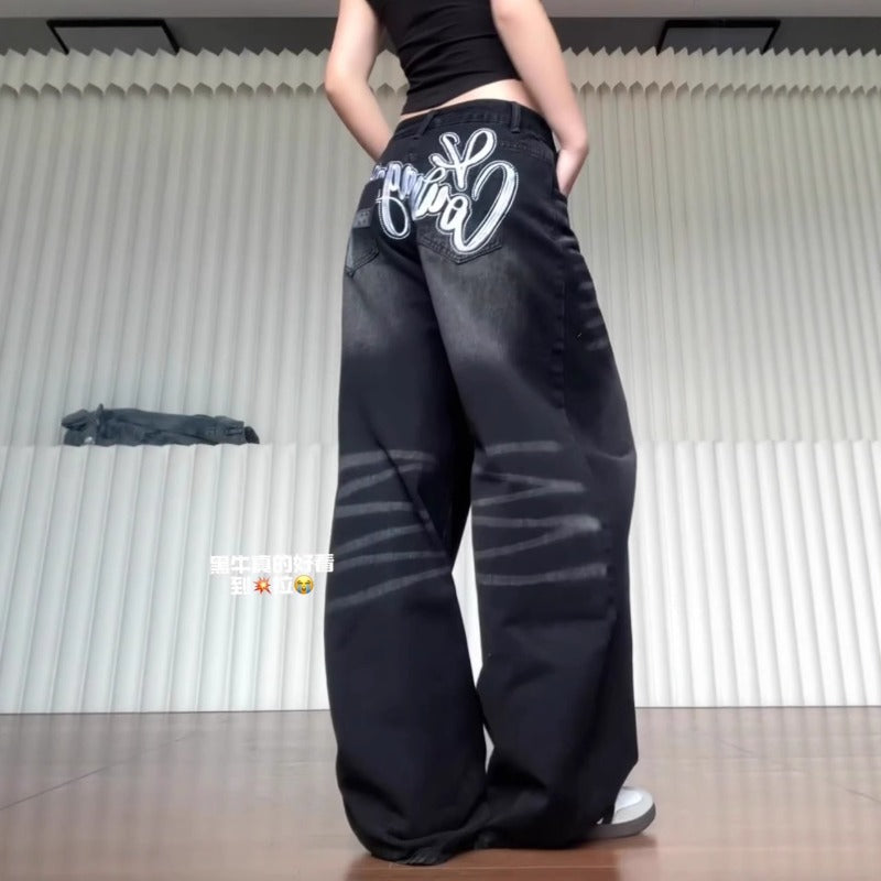 Women jeans high waist wide leg jeans women loose