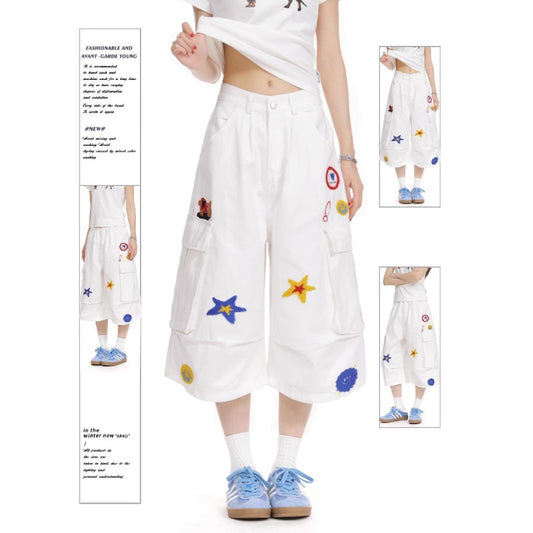 Women jeans summer loose cropped pants