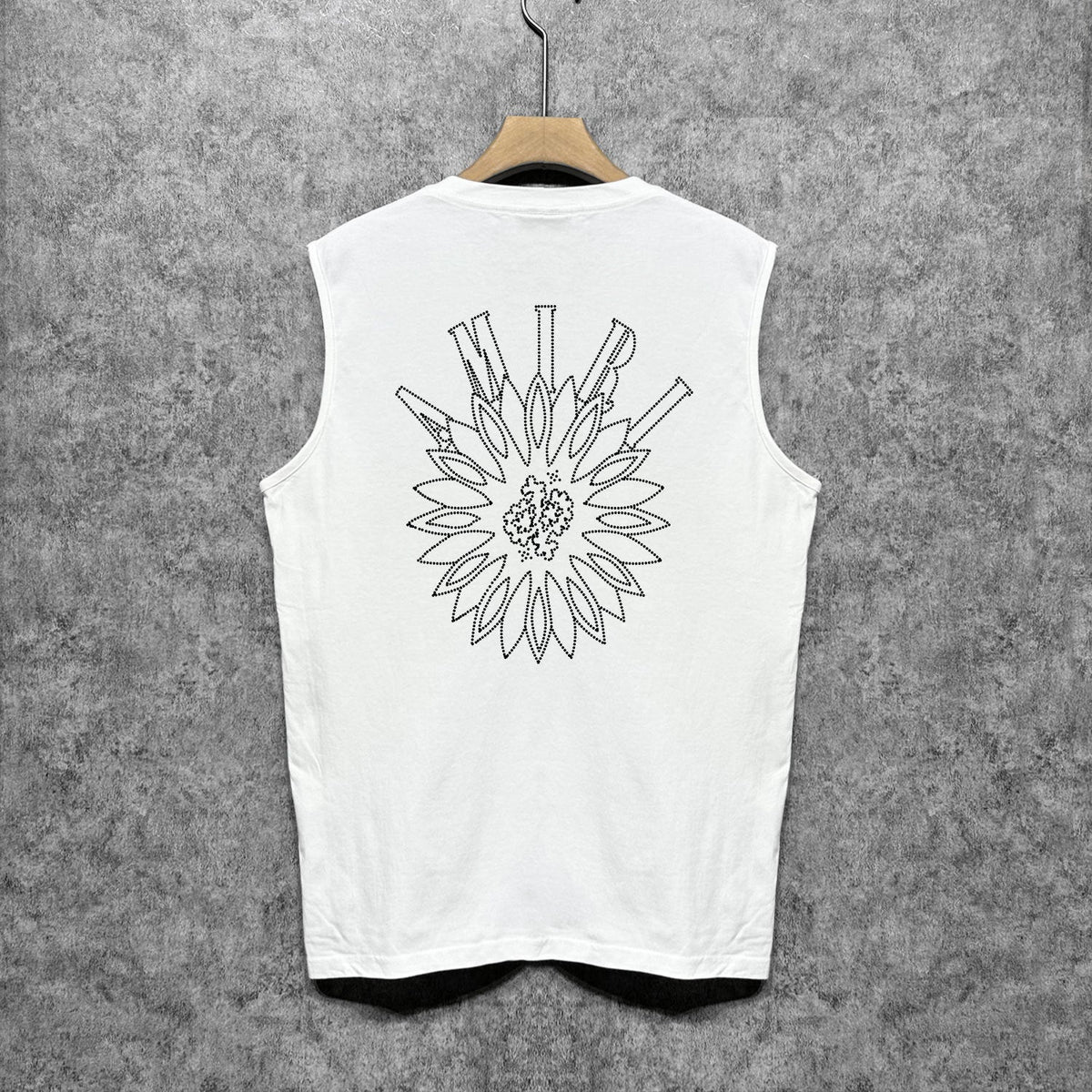 Amiri tank top dotted lotus printing