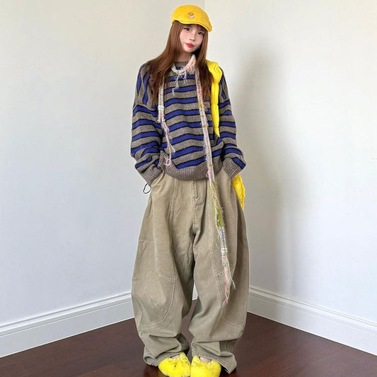 Women jeans retro loose women