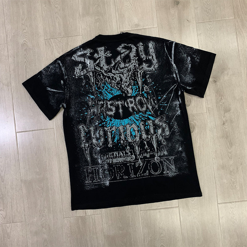 First Row T Shirts STAY CURIOUS EYEBALL FOIL TEE