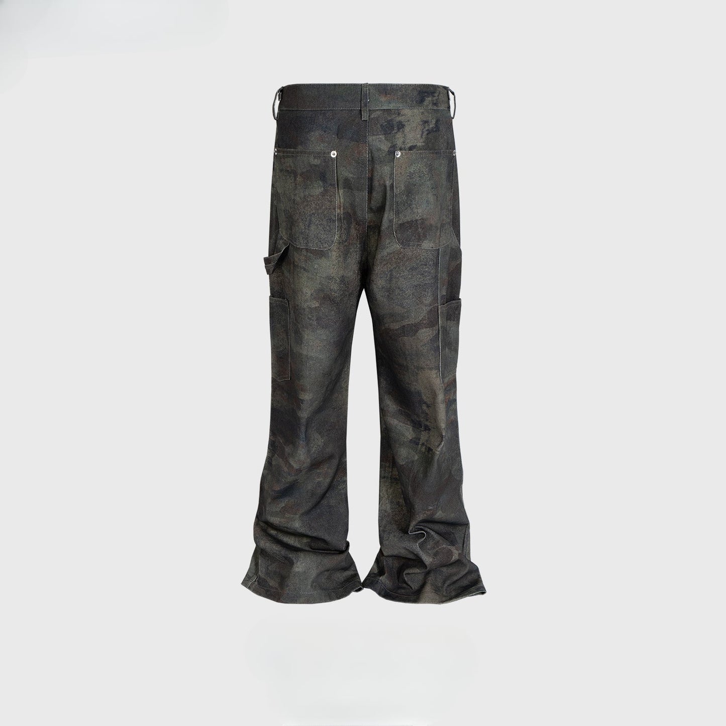MIJKO Men's Vintage Pants MIJKO Men's Women's Camouflage Wide-footed Trousers