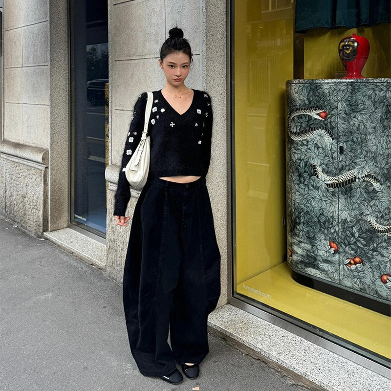 Women jeans retro loose women