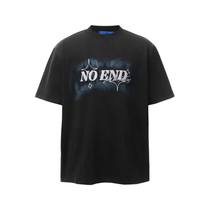 Men's t-shirt: american retro heavyweight double yarn high-quality streetwear letter print high street men's loose fit short sleeve tee