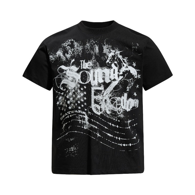 Men's t-shirt - american retro unisex solona cool-touch letter graphic design - men's high street slim fit short sleeve tee