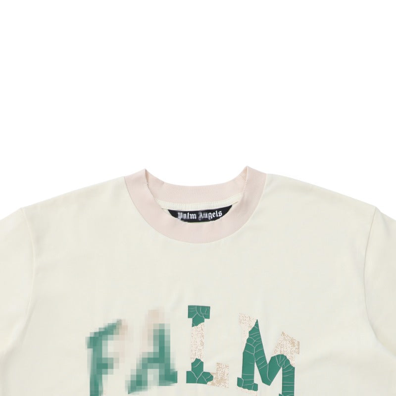Palm Angels T Shirts Camouflage Letter Short Sleeve T-Shirt