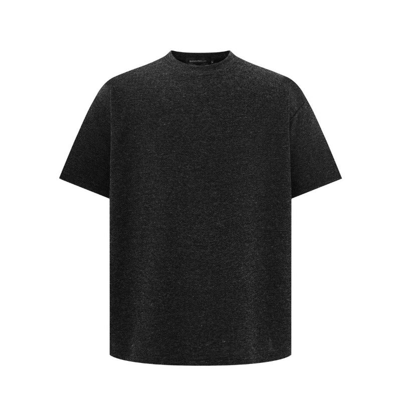 Men t shirt mankun american retrosummer street trendyclassypure colorcasualeasiest for match designloose round neck short sleeve t-shirt