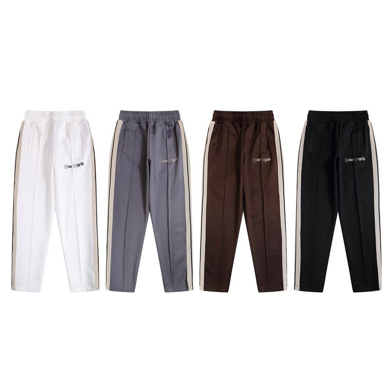 Palm Angels Sweatshirts Suit Striped Color Matching Sports Suit Loose Casual Suit