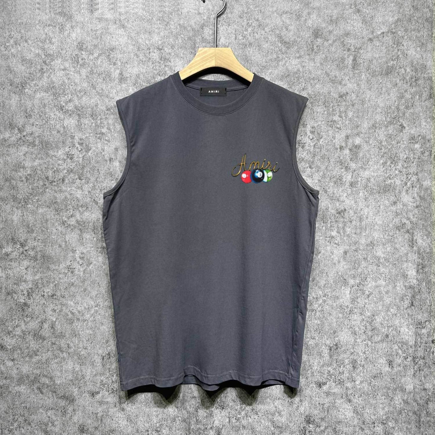 Amiri tank top billiard cue printing